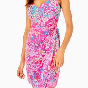 Lilly Pulitzer Scarlet Stretch Faux Wrap Dress- Size 0